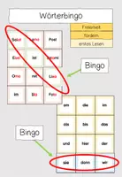 Vorschau - Spiele - Bingo - erstes Lesen - Freiarbeit/Förderunterricht - Deckblatt