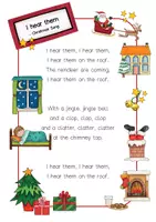 Vorschau - Arbeitsblätter - Christmas Song "I Hear Them" - Material zum Lied - Seite 1