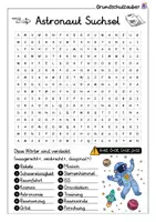 Vorschau - Arbeitsblätter - Astronaut Suchsel - Buchstabengitter - Seite 1