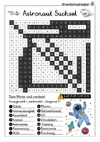 Vorschau - Arbeitsblätter - Astronaut Suchsel - Buchstabengitter - Seite 2