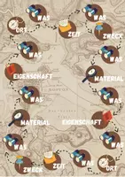 Vorschau - Stationenlernen - Ratespiel - Schatz suchen - Brettspiel mit Fragen & Wörtern - Seite 1