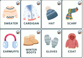 Vista previa - Juegos / Gamificación - Winter vocabulary: flashcards and FIND MY COPY - página 3