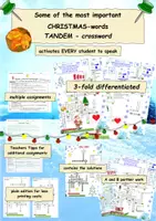 Vorschau - Arbeitsblätter - TANDEM Crossword Christmas, 3fold differentiated - Deckblatt