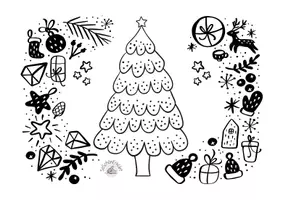 Vorschau - Mal- und Bastelvorlagen - Ausmalbilder Weihnachten 07 - Seite 3