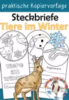Vorschau - Arbeitsblätter - Tiere im Winter - Steckbriefe und Lernfächer mit praktischer Kopiervorlage - Deckblatt