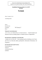 Vorschau - Stundenentwürfe - Unterrichtsentwurf Technik - Hell - Dunkelschaltung - Deckblatt