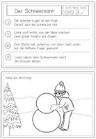 Vorschau - Arbeitsblätter - Partnerlesen (Lesen-hören-malen): Winter (Klasse 2) - Seite 3