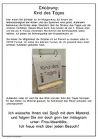 Vorschau - Poster - Kind des Tages Morgenkreis Ritual Wort Satz Zahl des Tages Klassenmanagement - Seite 1