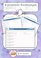 Vorschau - Arbeitsblätter - 6 passende Rechnungen (Multiplikation verstehen) - Deckblatt