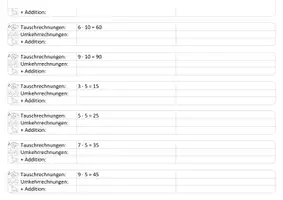 Vorschau - Arbeitsblätter - 6 passende Rechnungen (Multiplikation verstehen) - Seite 3