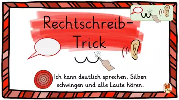Vorschau - Unterrichtsreihen - Digitale Tafelbilder - Rechtschreibtrick - 1. Teil Deutsch - Seite 1