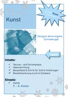 Vorschau - Mal- und Bastelvorlagen - KUNST_Schneekugeln - Deckblatt