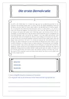 Vorschau - Arbeitsblätter - Die erste Demokratie - Deckblatt