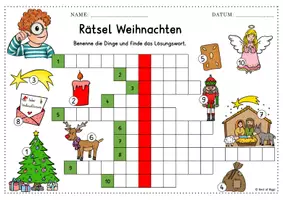 Vorschau - Spiele - Weihnachten Kreuzworträtsel DaZ DaF A1 A2 - Seite 3