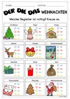 Vorschau - Arbeitsblätter - Weihnachten Übung Artikel DaZ DaF A1 A2 - Seite 2