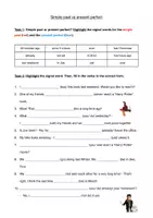 Vorschau - Arbeitsblätter - Simple past vs present perfect Übungen - Deckblatt