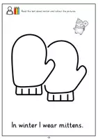 Vista previa - Hojas de trabajo - My Winter Clothes Booklet | Reading | Colouring - página 2