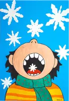 Vorschau - Mal- und Bastelvorlagen - Kunst im Winter: "Wie schmeckt eigentlich Schnee ?" (Selbstporträt) - Seite 3