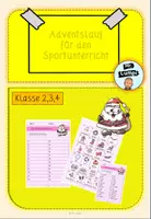 Vorschau - Spiele - Adventskalenderlauf für Klasse 2-4 in der Adventszeit - Deckblatt