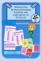Vorschau - Arbeitsblätter - Rechenspaziergang Weihnachten ZR20 Addition und Subtaktion (1. Klasse) - Deckblatt