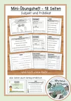 Vorschau - Arbeitsblätter - Mini-Übungsheft - Subjekt und Prädikat - Deckblatt