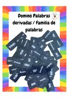 Vista previa - Tarjetas / Manipulativos - Dominó palabras derivadas familia de palabras - Portada