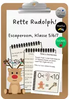 Vorschau - Spiele - Escape-Room: Rette Rudolph! (Weihnachten) - Deckblatt