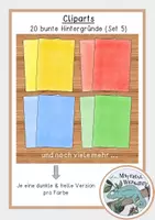 Vorschau - selbst erstellte Cliparts/Grafiken - 20 bunte Hintergründe - Set 5 (kommerziell nutzbar) - Deckblatt
