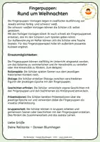 Vorschau - Arbeitsblätter - Weihnachten - Fingerpuppen - Seite 1