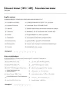 Vorschau - Arbeitsblätter - Édouard Manet (1832-1883) - Französischer Maler (Infotext und Übungen) - Seite 1