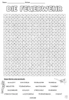 Vorschau - Arbeitsblätter - Suchsel / Suchspiel "Die Feuerwehr" Achtung, Notfall! - DaZ / DaF / Deutsch - Seite 2