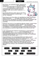Vorschau - Arbeitsblätter - Lückentext Einhorn - Seite 1