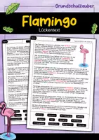 Vorschau - Arbeitsblätter - Lückentext Flamingo - Deckblatt