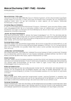 Vorschau - Arbeitsblätter - Marcel Duchamp (1887-1968) - Künstler (Infotext und Übungen) - Deckblatt