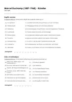 Vorschau - Arbeitsblätter - Marcel Duchamp (1887-1968) - Künstler (Infotext und Übungen) - Seite 1