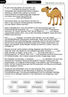 Vorschau - Arbeitsblätter - Lückentext Kamel - Seite 1
