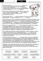 Vorschau - Arbeitsblätter - Lückentext Koala - Seite 1