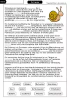 Vorschau - Arbeitsblätter - Lückentext Schnecke - Seite 1