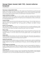 Vorschau - Arbeitsblätter - George Frideric Handel (1685-1759) - Deutsch-britischer Komponist (Infotext und Übungen) - Deckblatt