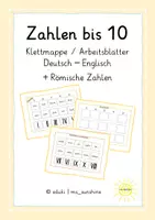 Vorschau - Arbeitsblätter - Zahlen bis 10 | Deutsch - Englisch - Römische Zahlen - Deckblatt