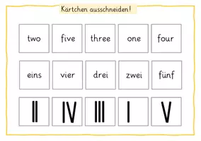 Vorschau - Arbeitsblätter - Zahlen bis 10 | Deutsch - Englisch - Römische Zahlen - Seite 2