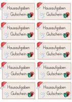 Vorschau - Mal- und Bastelvorlagen - Weihnachtlicher Hausaufgaben-Gutschein - Seite 2