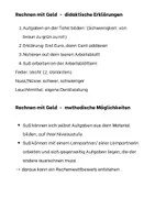 Vorschau - Arbeitsblätter - Rechnen mit Geld - Zahlenraum 100 - Seite 1