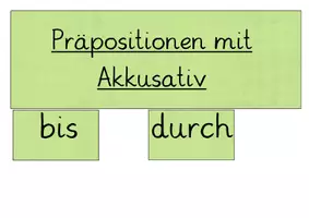 Vorschau - Präsentationen/Tafelbilder - Wandbild und Übungsmaterial zu den Präpositionen - Seite 1