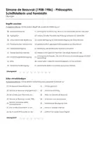 Vorschau - Arbeitsblätter - Simone de Beauvoir (1908-1986) - Philosophin, Schriftstellerin und Feministin (Infotext und Übungen) - Seite 1