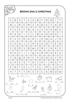 Aperçu - Feuilles d'exercices - Brown Owl's Christmas - Word Searches I Le Noël de la chouette brune - Recherches par mots-clés - Page 2