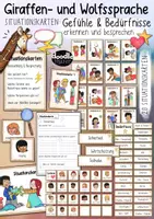 Vorschau - Bildkarten - Giraffensprache: Situationskarten, Gefühle und Bedürfnisse - Deckblatt