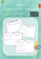 Vorschau - Arbeitsblätter - Zirkus - Tagebuch für die Projektwoche - Deckblatt