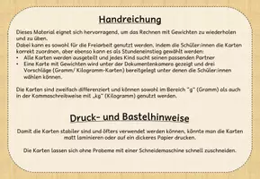 Vorschau - Spiele - Gewichte - Zuordnungsspiel (Klasse 3) - Seite 1
