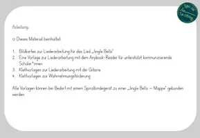 Vorschau - Fördermaterial/Inklusion - Liederarbeitung: Jingle Bells - Seite 1